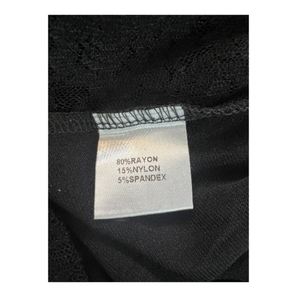 🆕 ✨ NWT Patty Boutik Black Lace High Neck Long Sleeve Blouse | Size XL - Picture 7 of 8